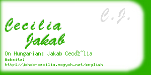 cecilia jakab business card